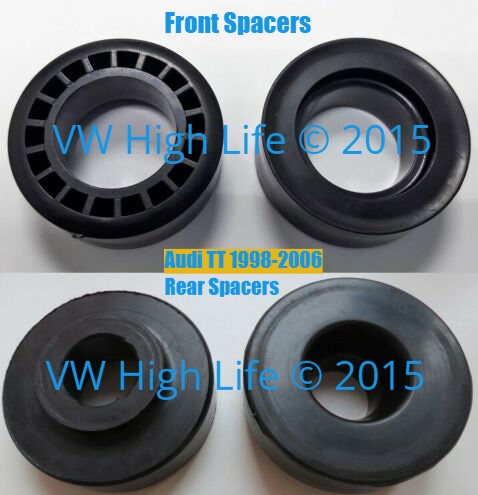 Best Spacer Kit for the 1998-2006 Audi TT FWD MK1.  FOR FWD AUDI ONLY.
